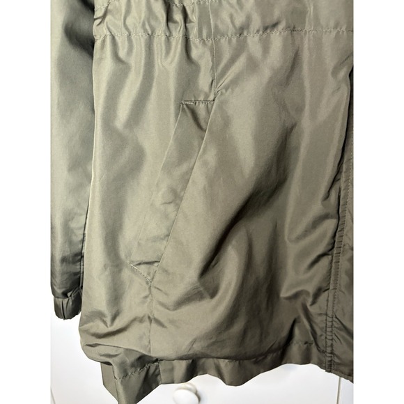 A New Day Jacket Womens XL Green Water Resistant Hooded Parka Raincoat Pockets - Picture 8 of 15